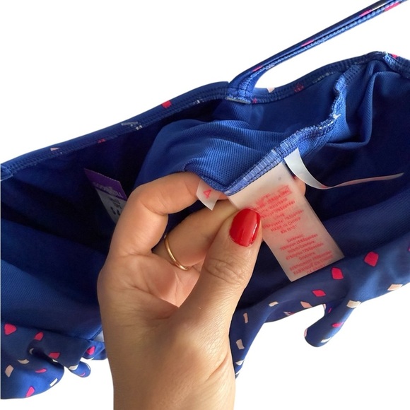 Lilly Pulitzer Delphie Borealis Blue Lilly Squared One Piece Swimsuit - Picture 12 of 15